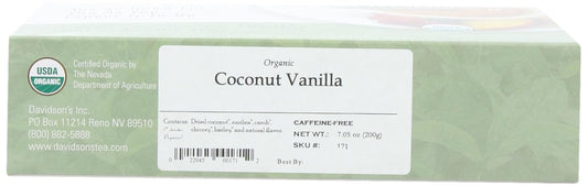 Davidson'S Organics, Coconut Vanilla, 100-Count Unwrapped Tea Bags