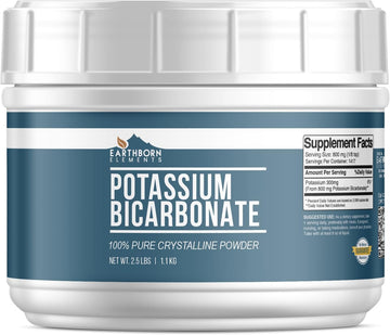 Earthborn Elements Potassium Bicarbonate (2.5 Lb), Mess-Free Tub, Pure & Undiluted