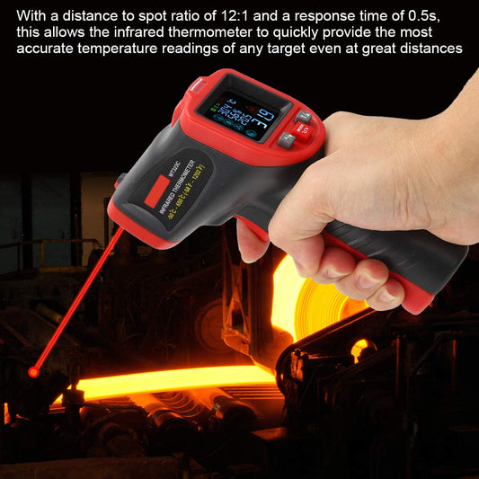 WT323C -50?-650?Industrial Infrared Thermometer Handheld Temperature Tester with Colorful LCD and Flashlight