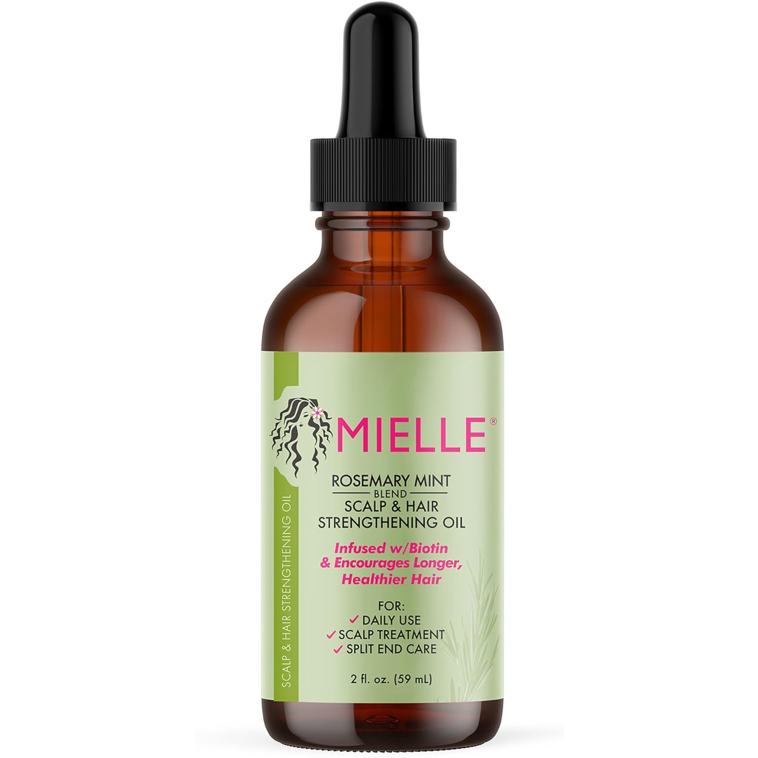 Mielle Organics Rosemary Mint Scalp & Hair Strengthening Oil For All Hair Types, 2 Ounce