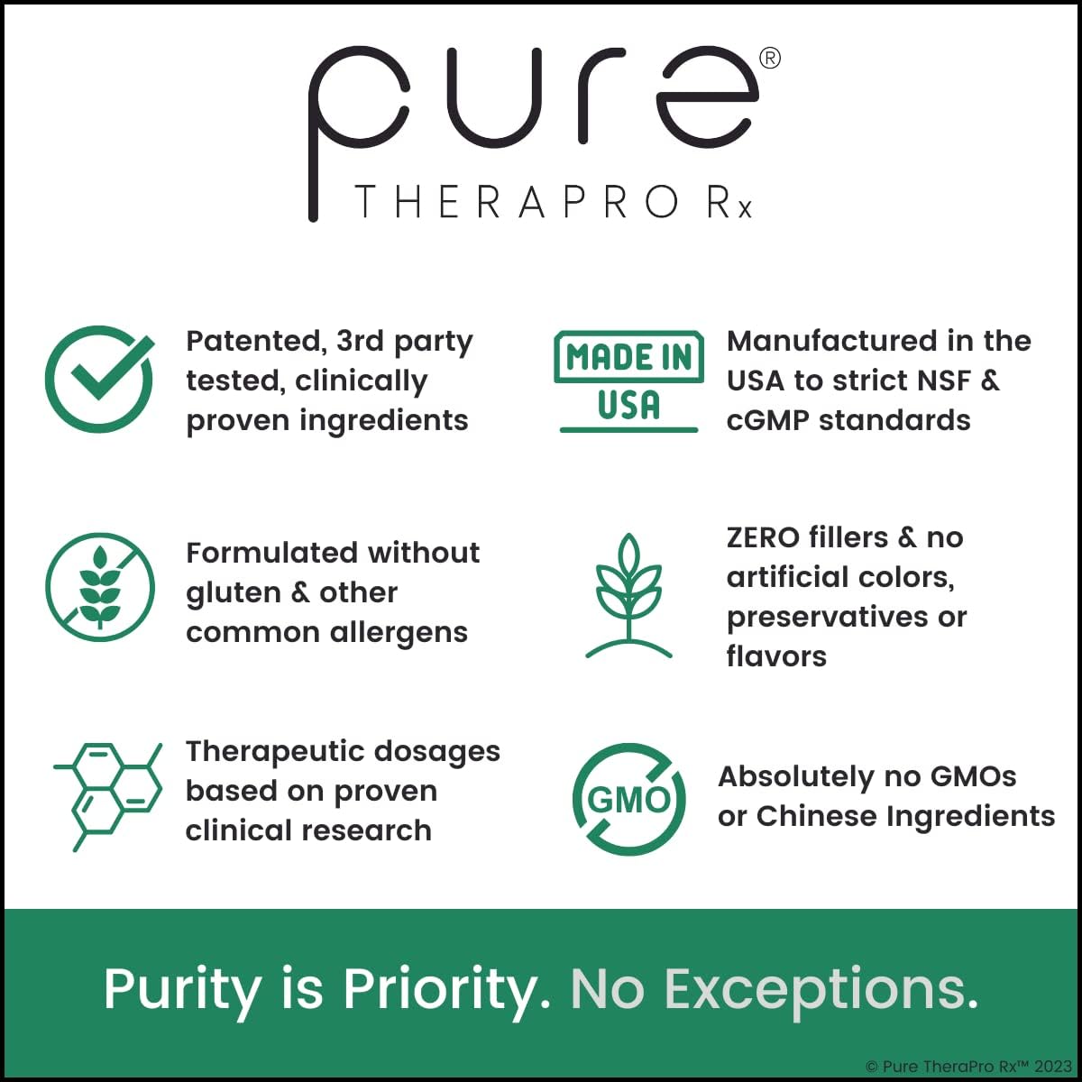 Pure Therapro Rx TriActive Collagen Plus, Collagen Powder for Hair, Skin, Nails, Bones & Joints, Hydrolyzed Collagen Powder w/Patented Peptides, Unflavored Multi Collagen Protein Powder, 30 Servings : Health & Household