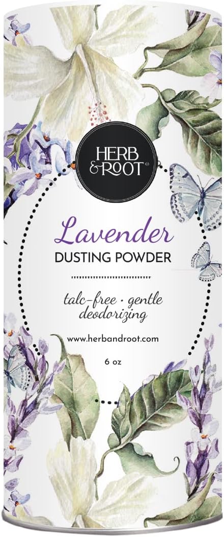 Lavender Talc Free Dusting Powders Made With Arrowroot, Soothing Oats, Zinc, And Magnesium. Free Of Baking Soda. For Chafing, Deodorizing, Sweating