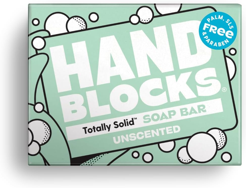 Hand Blocks: Unscented - Cold Processed Natural Soap Bars - Plastic, Palm, SLS, SLES & Paraben Free : Amazon.co.uk: Beauty