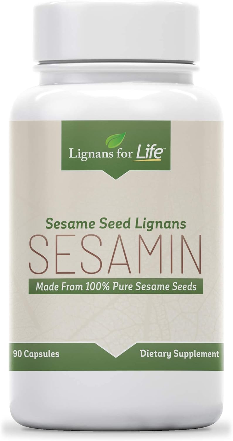 Lignans For Life Sesamin For People - 90 Capsules, 15X Sesamin Than Sesame Seeds, 540Mg Sesame Seed Extract, 81Mg Sesamin, 27Mg Sesamolin - Liver Enhancer & Skin Health, Dietary Supplement