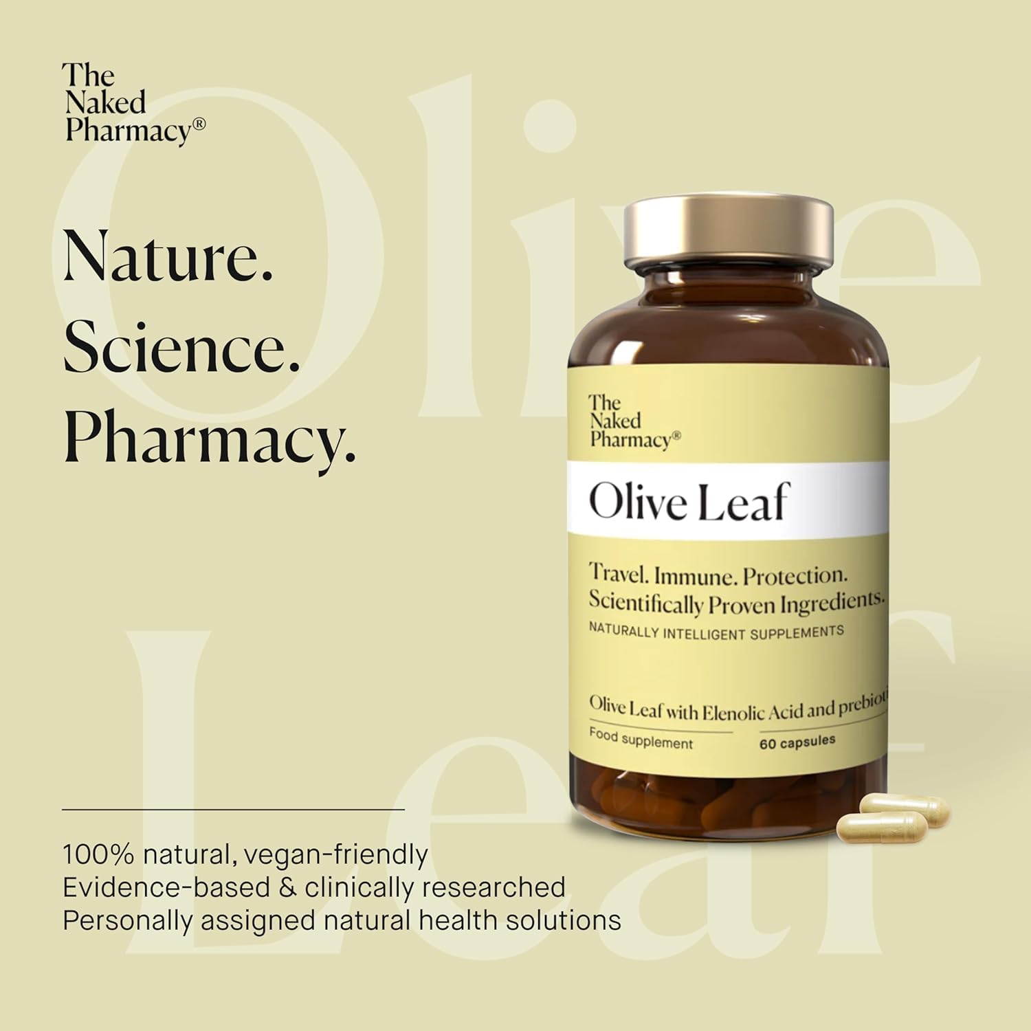 The Naked Pharmacy | Olive Leaf Supplements | for Immune System | Heart Health | with Elenolic Acid & Prebiotic | No Additives | Vegan | 60 Capsules : Amazon.co.uk: Health & Personal Care