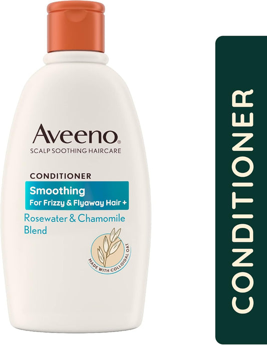Aveeno Smoothing Rosewater And Chamomile Scalp Soothing Conditioner For Frizzy Hair 300Ml (Pack Of 2)