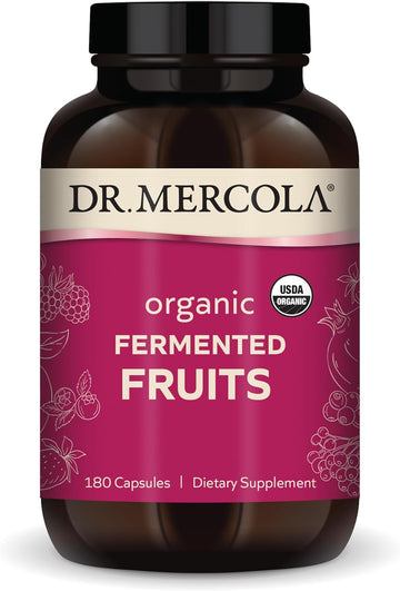 Dr. Mercola Organic Fermented Fruits, 30 Servings (180 Capsules), Dietary Supplement, Supports Immune Health, Non-GMO, Certified USDA Organic