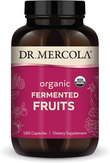 Dr. Mercola Organic Fermented Fruits, 30 Servings (180 Capsules), Dietary Supplement, Supports Immune Health, Non-Gmo, Certified Usda Organic