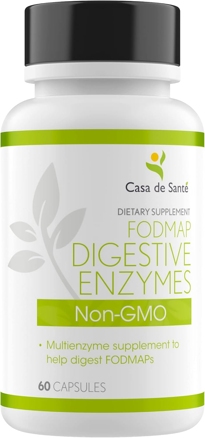 Fodmap Digestive Enzymes, No High Inulin, Keto Carnivore Intolerance Support, 18 Multi Enzyme Amylase Bromelain Lipase Lactase Protease Papain Alpha Galactosidase, More - No Gmo
