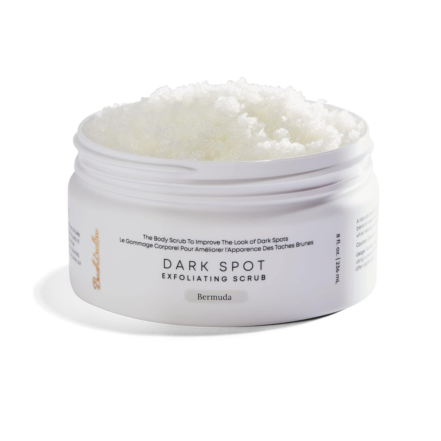 Bushbalm Dark Spot Exfoliating Scrub – Pre-Shave Sugar Scrub For Dark Spots, Hyperpigmentation, Razor Bumps & Dry Skin – Gently Buffs & Soothes Sensitive Skin - Bermuda 236 Ml