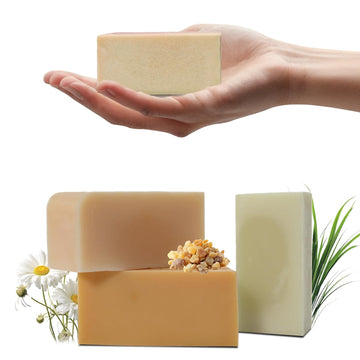 Natural Botanical Bar Soap With Essential Oil, Vitamin E, Pure Plant Oil Bath Body Soap- Lemongrass,Tea Tree, Roman Chamomile Rich Creamy For Men, Women All Skin Type