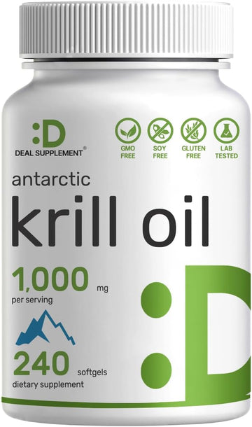 Antarctic Krill Oil, 1,000Mg Per Serving, 240* Softgels – Mercury Free, No Fishy Taste