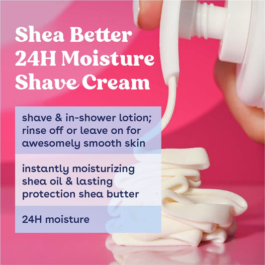 eos Shea Better Shaving Cream for Women - Variety Pack: Vanilla Bliss + Lavender | Shave Cream, Skin Care and Lotion with Shea Butter and Aloe | 24 Hour Hydration | 7 fl oz | Pack of 2