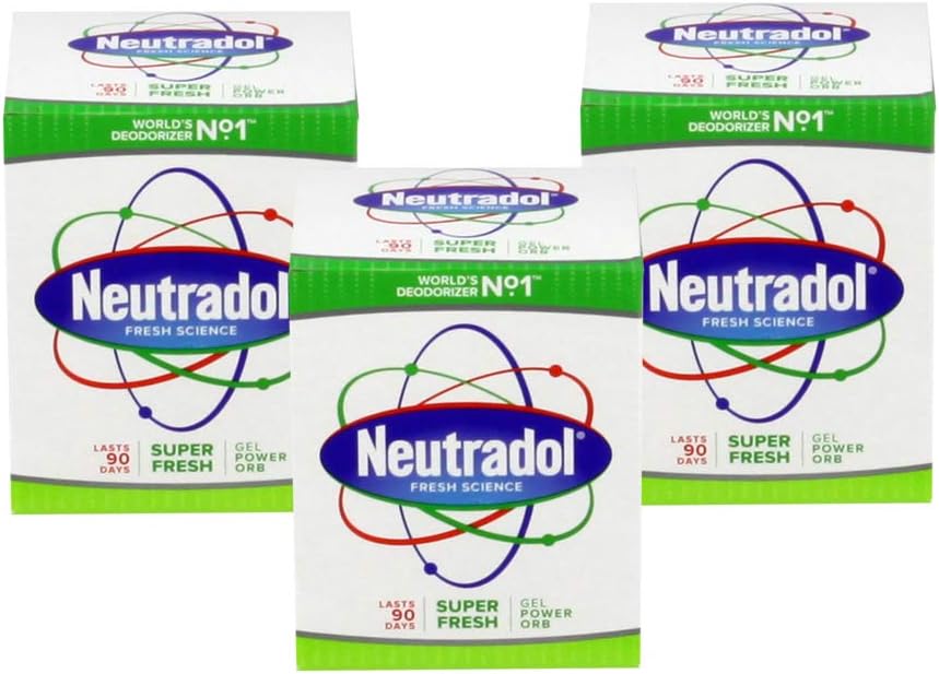 Three Packs Of Neutradol Gel Odour Destroyer Super Fresh