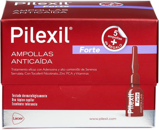 Pilexil Ampoules – Forte 20 X 5 Ml, Topical Application, For Abundant Hair Loss, For Men Or Women, Ideal Alopecias In Menopausal Period Or Androgenetics