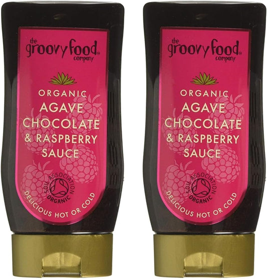 The Groovy Food Company Organic Agave Chocolate Raspberry Sauce 250Ml (Pack Of 2)