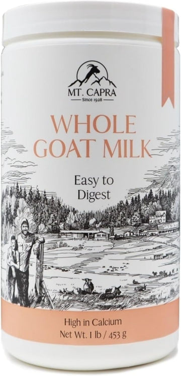 Whole Goat Milk | From Non-Gmo, Grass-Fed Goats, Creamy, Great Tasting, Easy To Digest, A2 Milk | 16 Servings - 1 Pound
