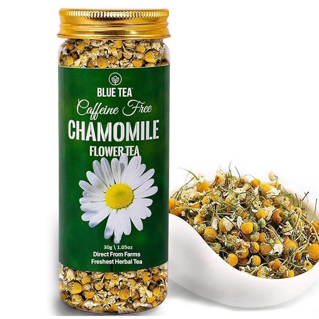 Blue Tea - Chamomile Flower Herbal Tea - 1.05 Oz (30 Cups) || Sleep Tea || Chamomile Tea | Caffeine-Free - Gluten-Free - Gmo-Free |