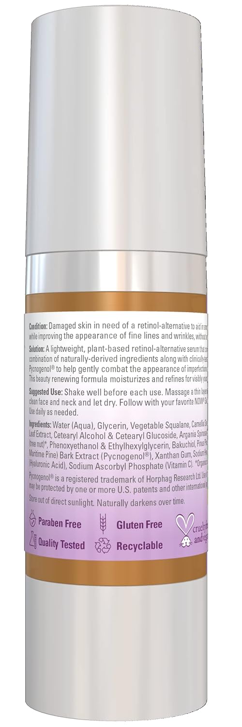 Now Solutions, Bakuchiol Skin Renewal Serum, Smooth Skin, 1 Fl. Oz. (Pack Of 2)