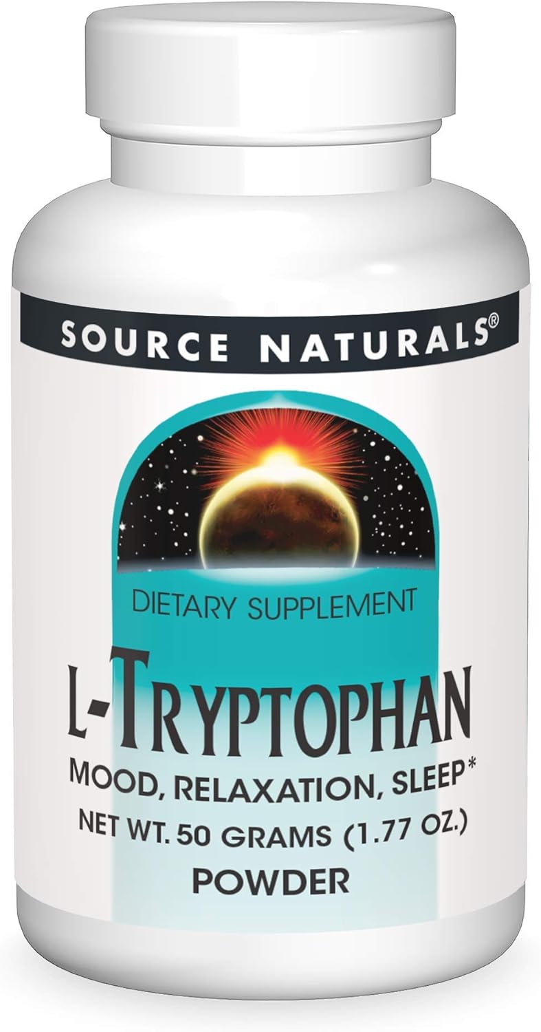 Source Naturals L-Tryptophan, For Mood, Relaxation, And Sleep* - 50 Grams Powder