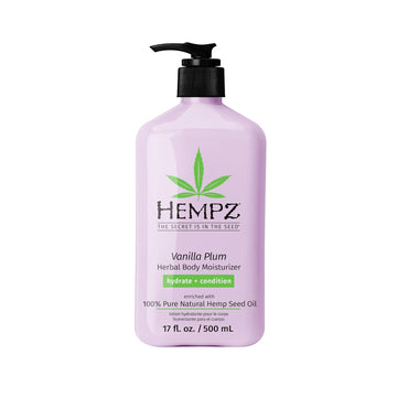 Hempz Limited Edition Vanilla Plum Hydrating Body & Hand Lotion 17 Oz