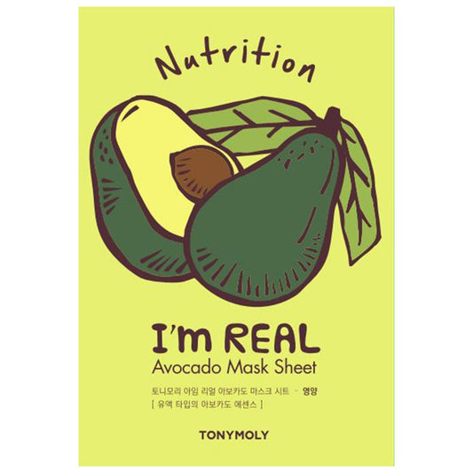 Tonymoly I'M Real Avocado Sheet Mask, 10 Count(Pack Of 1)