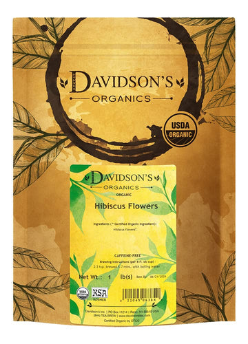 Davidson'S Tea Bulk, Herb Pure Org Hibiscus Flowers, 16-Ounce Bag