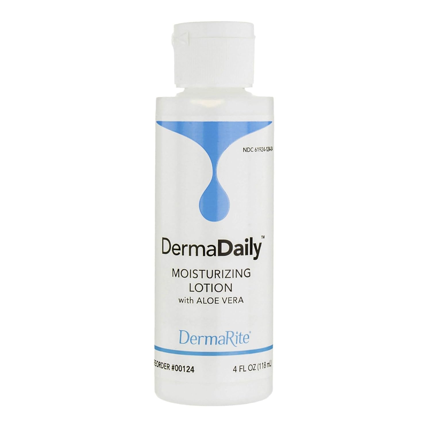 Dermarite'S Dermadaily Moisturizing Lotion For Hand And Body - Daily Use Skin Moisturizer With Aloe Vera, Non-Greasy Formula - 4 Oz. Bottle, 96 Count