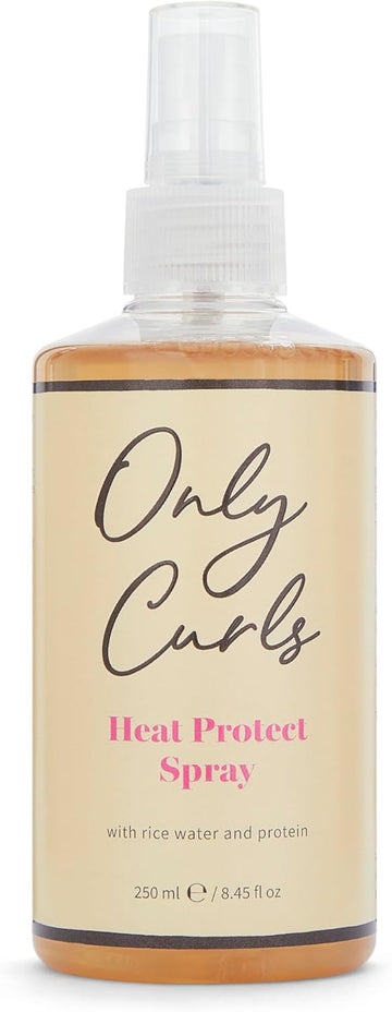 Only Curls Heat Protectant Spray, 250Ml, Curly Hair Product, Lightweight & Protecting Treatment, Hydrated, Frizz-Free Curls, Thermal Protection, For All Curly Hair Types