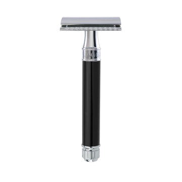 Edwin Jagger De86 Classic Double Edge Manual Eco-Friendly And Reusable Safety Razor For Men And Women For Shaving Cream Or Soap Fits All De Razor Blades (Imitation Ebony)