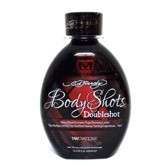 Tanovations Ed Hardy Body Shots Double Shot Warning Mega Extreme Hot Tingle, 13.5 Oz. : Beauty & Personal Care