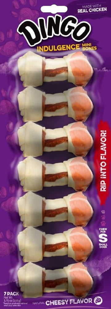 Dingo Indulgence Cheese Mini Bones, 7 Count
