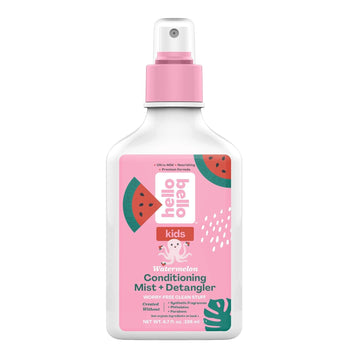 Hello Bello Kids Conditioning Mist + Detangler - Hypoallergenic Non-Greasy Leave-In Conditioning Spray - Vegan And Cruelty-Free - Watermelon Scented - 6.7Oz