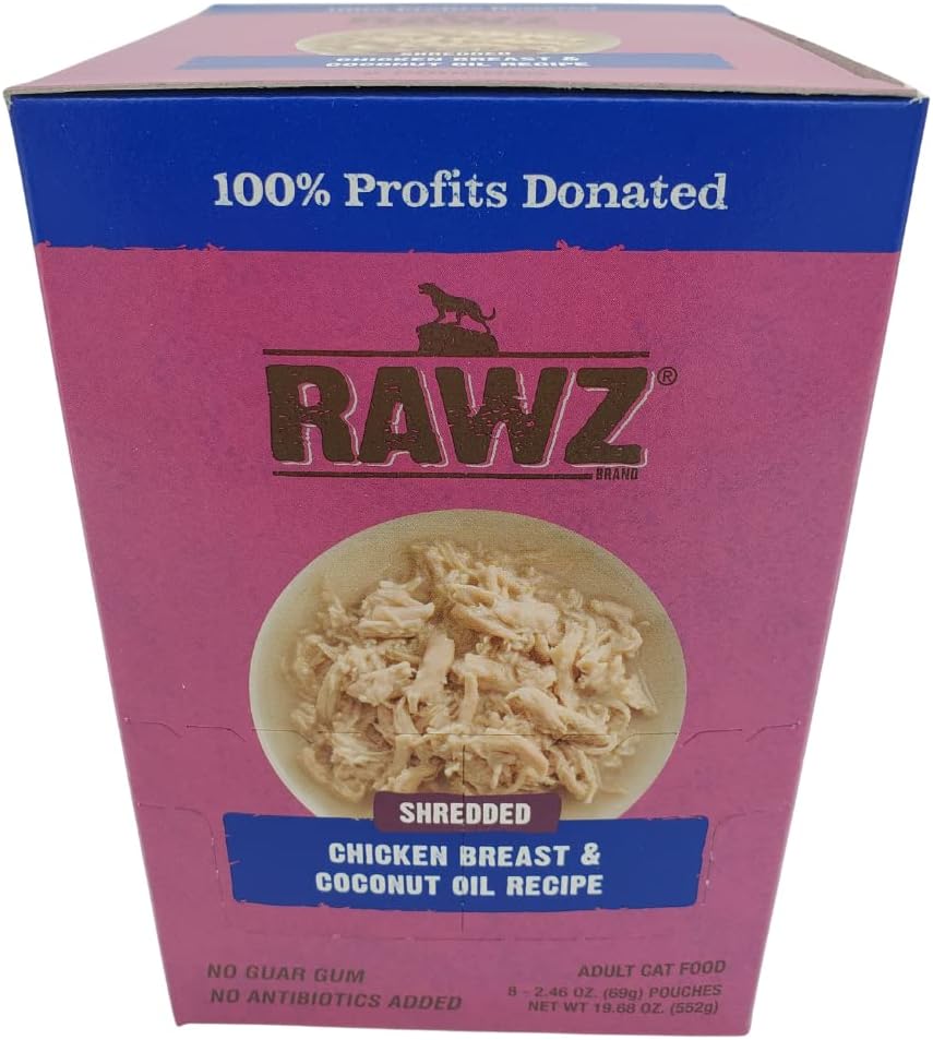 Rawz® Shredded Chicken Breast & Coconut Recipe 8/2.46 oz Pouches : Pet Supplies