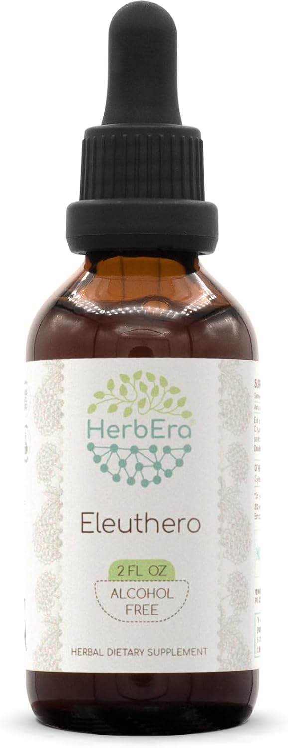 Eleuthero B120 Alcohol-Free Herbal Extract Tincture, Concentrated Liquid Drops Natural (Eleutherococcus Senticosus, Siberian Ginseng) 4 Fl Oz