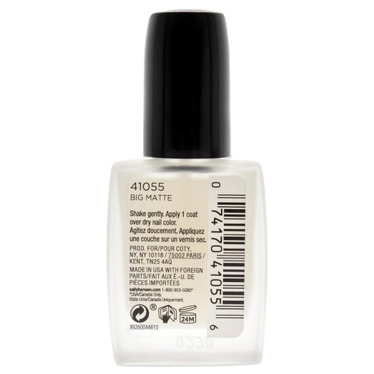 Sally Hansen Big Matte Top Coat, 0.4 Fl Oz (Pack of 1) : Beauty & Personal Care