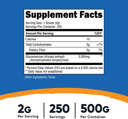 Nutricost Glucomannan Powder 500 Grams