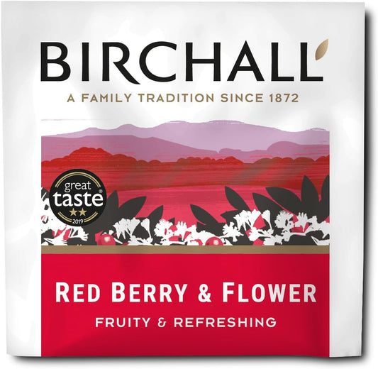 Birchall Tea Bags, Experience The Burst Of Flavor With Red Berry & Flower Tea - A Refreshing And Antioxidant-Rich Tea, Box Of 200 Enveloped Plant-Based Prism Tea Bags