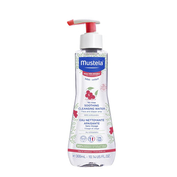 Mustela Baby Soothing Cleansing Water - No-Rinse Micellar Water For Very Sensitive Skin - With Natural Avocado & Schizandra Berry - Fragrance Free & Ewg Verified - 10.14 Fl. Oz