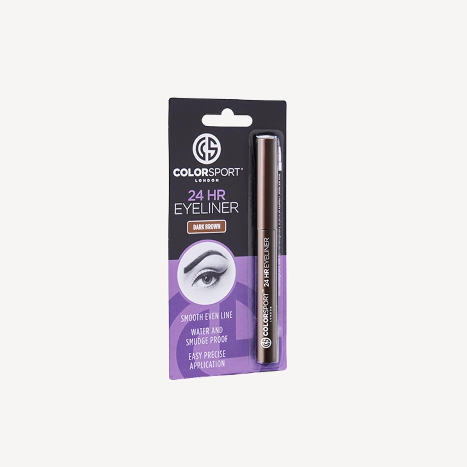 Colorsport 24 Hr Eyeliner Black – Easy-To-Use Precision Nib, Smudge-Proof, Fast Drying And Waterproof Formula 1Ml (Pack Of 2)