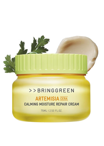 Bring Green Artemisia Cera Calming Moisture Repair Cream | Vegan Daily Skincare For Redness Relief, Soothing & Hydrating Sensitive Skin, Irritated Skin, Moisturizer For Dry, Oily Skin Repair