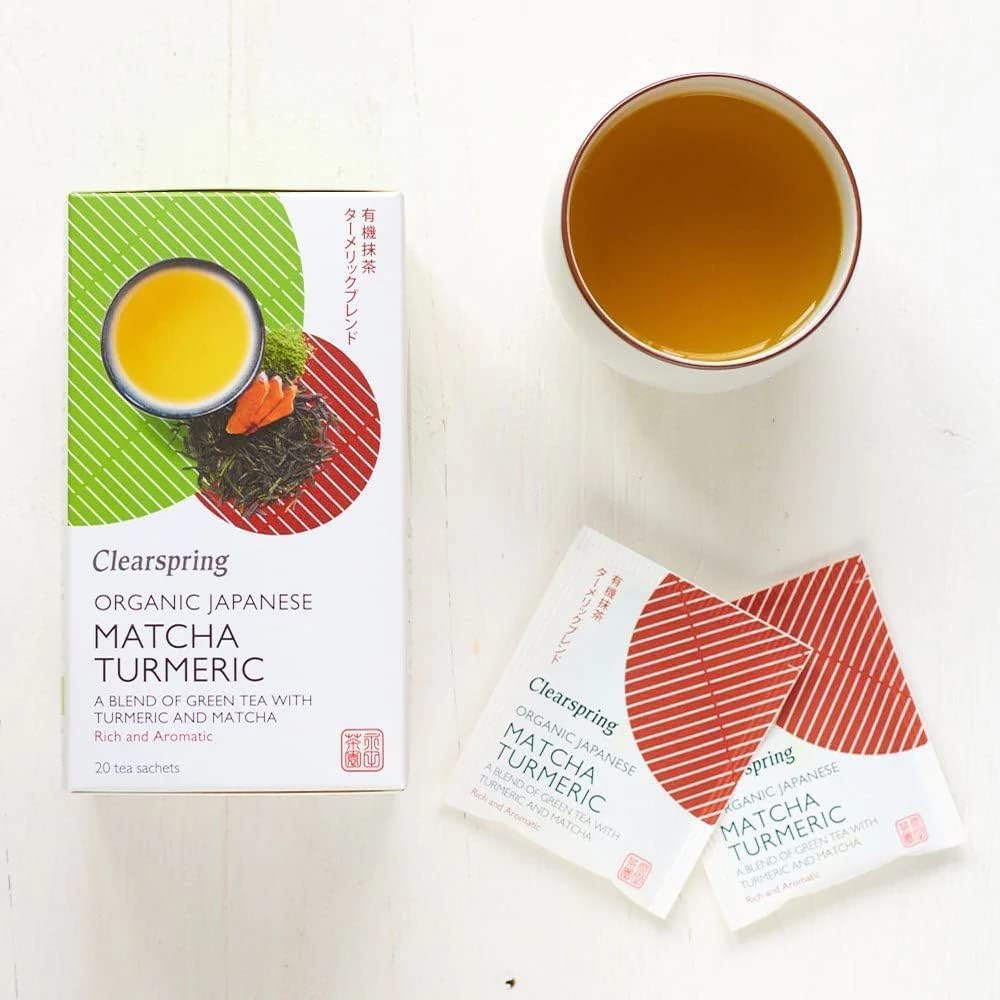 Clearspring Organic Japanese Matcha Turmeric - 20 Tea Sachets : Amazon.co.uk: Grocery