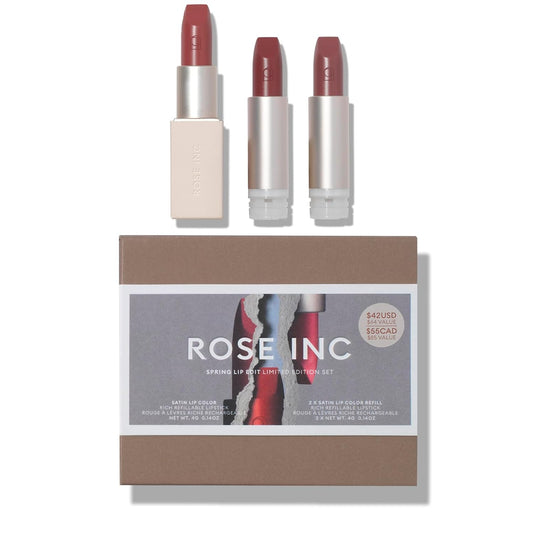 Spring Lip Edit - Matte Lipstick Set Luxury Lipstick Gift Set For Smooth & Bold Color. Shades Poetic, Coquettish And Sirene Full Size