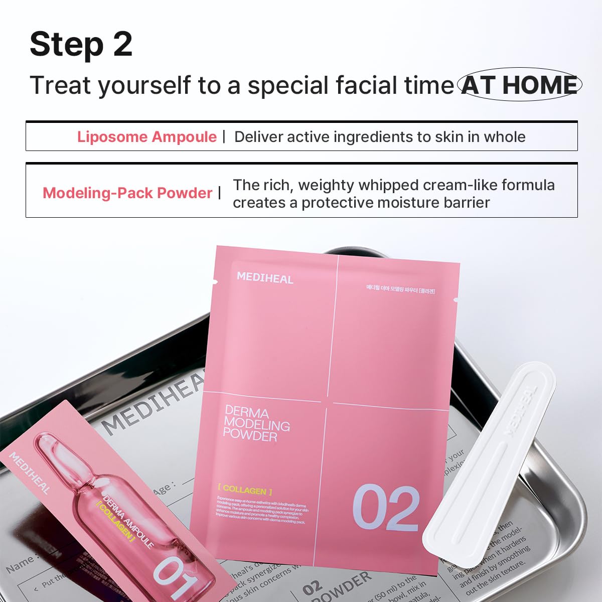 Mediheal Derma Modeling Pack (Collagen) - Filling Elasticity For Glow Skin - Easy DIY Home Spa Kits, Hydrating Icy Jelly Mask For Skin Refreshment : Beauty & Personal Care