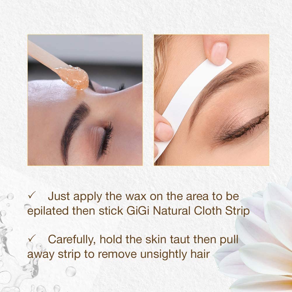 Gigi Waxing Strips For Hair Waxing/Hair Removal, Petite Cloth Strips - 100 Strips : Beauty & Personal Care