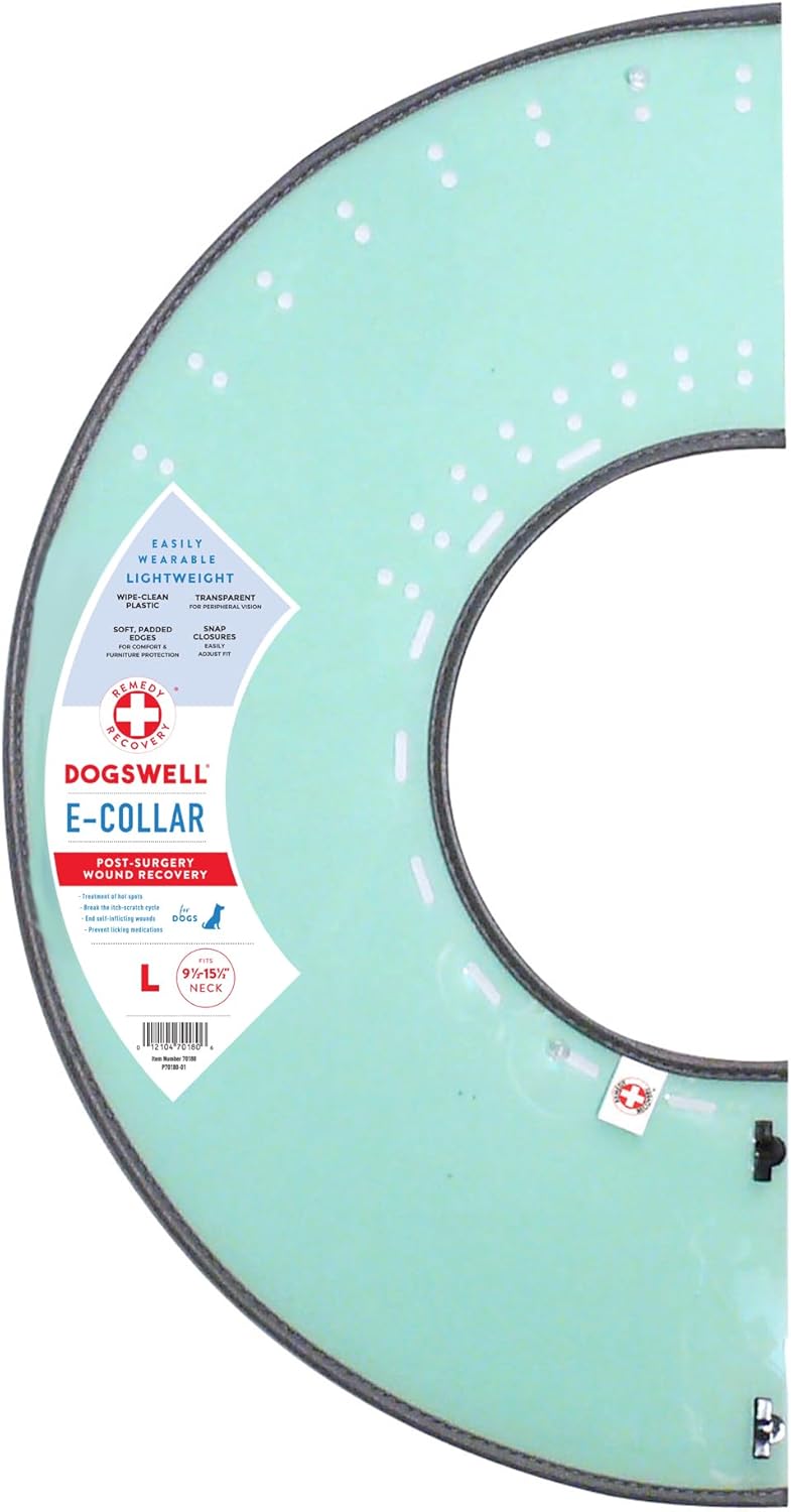 Dogswell Remedy + Recovery E-Collar, Large, Colors Vary, Assorted (Packaging May Vary)