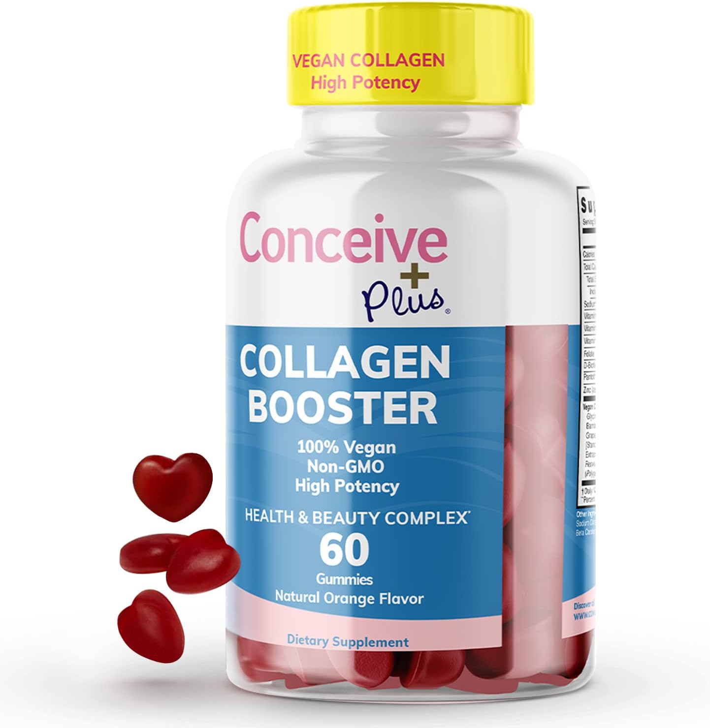 CONCEIVE PLUS Collagen - Collagen Gummies for Women, Biotin and Collagen Gummies, Hair Skin Nails and Joint Health, 60 Gummy Count, 30 Days Supply