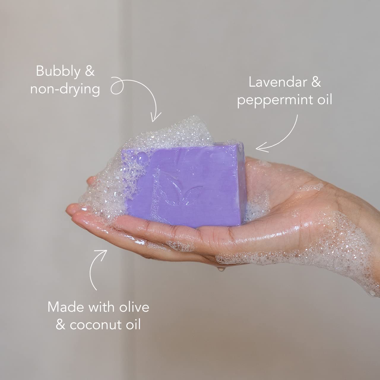 Ethique Refreshing Lavender & Peppermint Soap Bar - Body Wash for All Skin Types - Plastic-Free, Vegan, Cruelty-Free, Eco-Friendly, 4.23 oz (Pack of 1) : Beauty & Personal Care