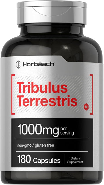 Horbäach Tribulus Terrestris | 1000Mg | 180 Capsules | For Men And Women | Non-Gmo & Gluten Free Supplement