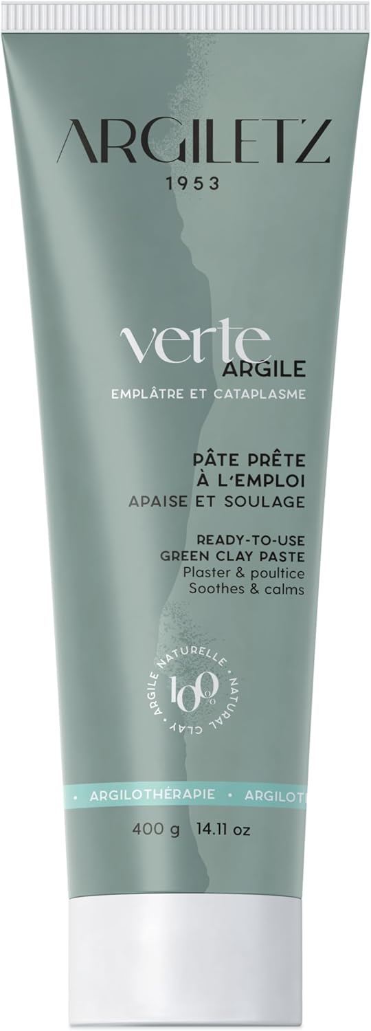 Argiletz Green Clay Paste 400G, 100% Sourced In France, Finest Grade Of Clay, Unisex Skin Treatment Mask, Blackhead Removal : Beauty & Personal Care